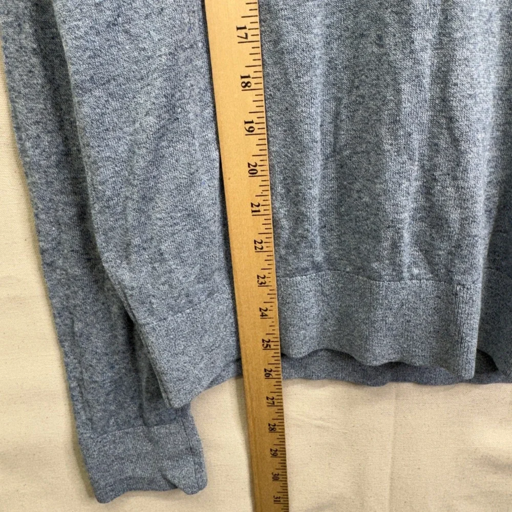 Banana Republic‎ Silk Linen Sweater S Blue Lightweight Crewneck Minimalist 5768